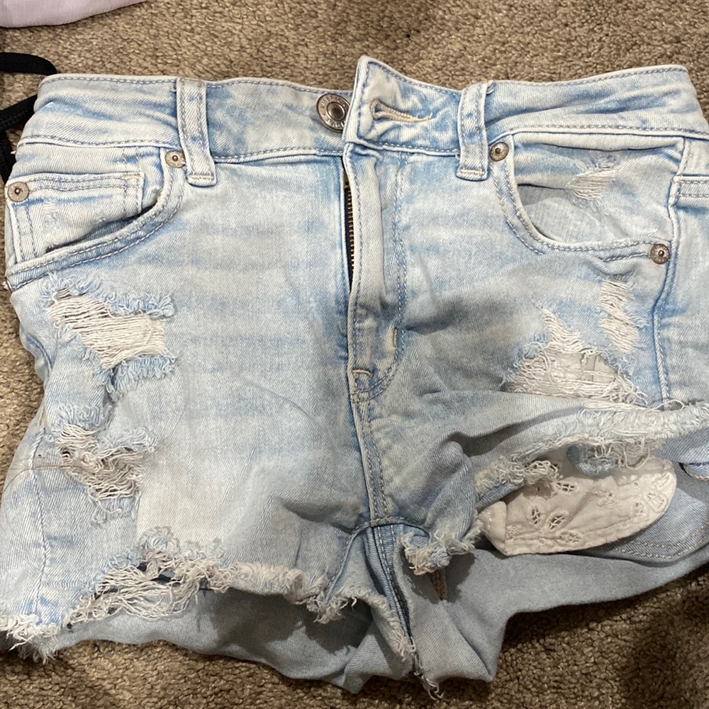 amercian eagle light wash shorts